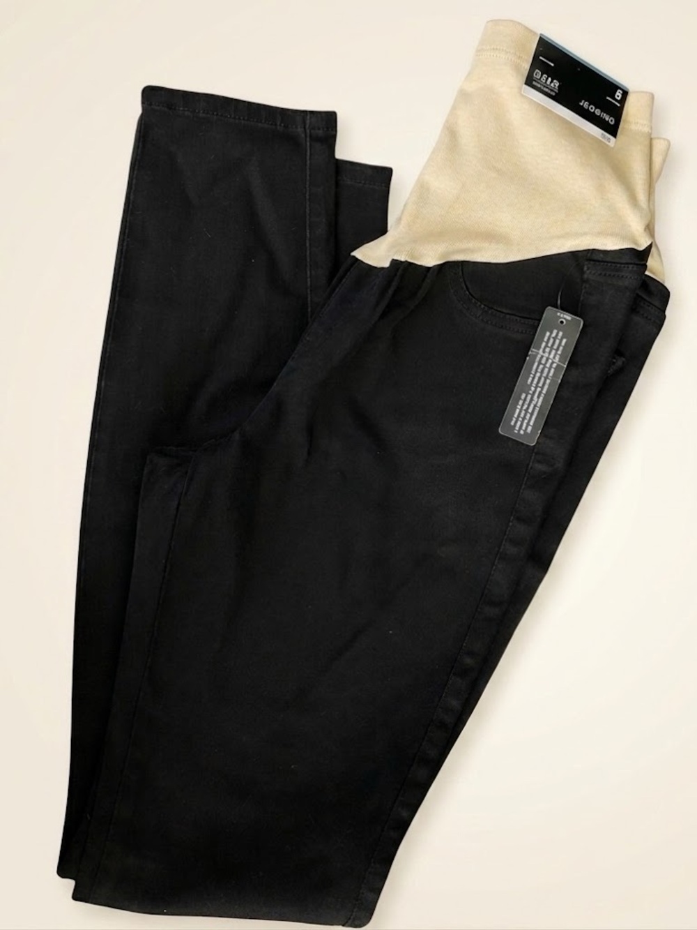 NWT a.n.a Maternity Black Jeggings Size 8 Over Bump